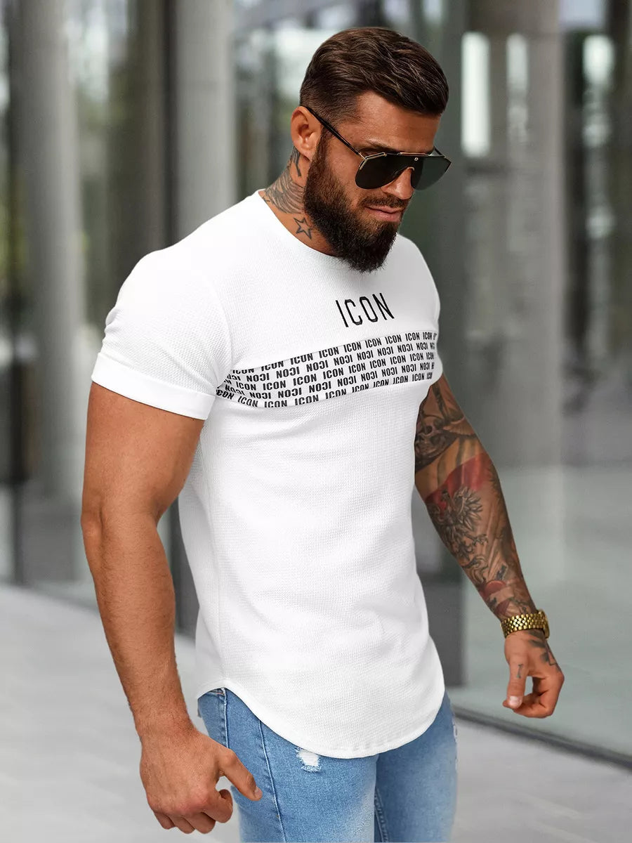Men's white T-shirt Icon2