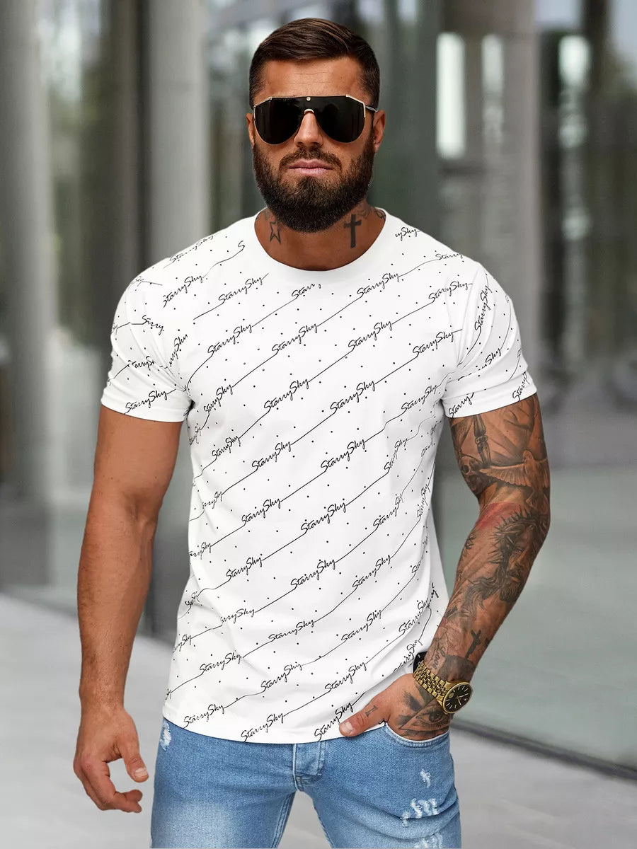 Men's white T-shirt Stary