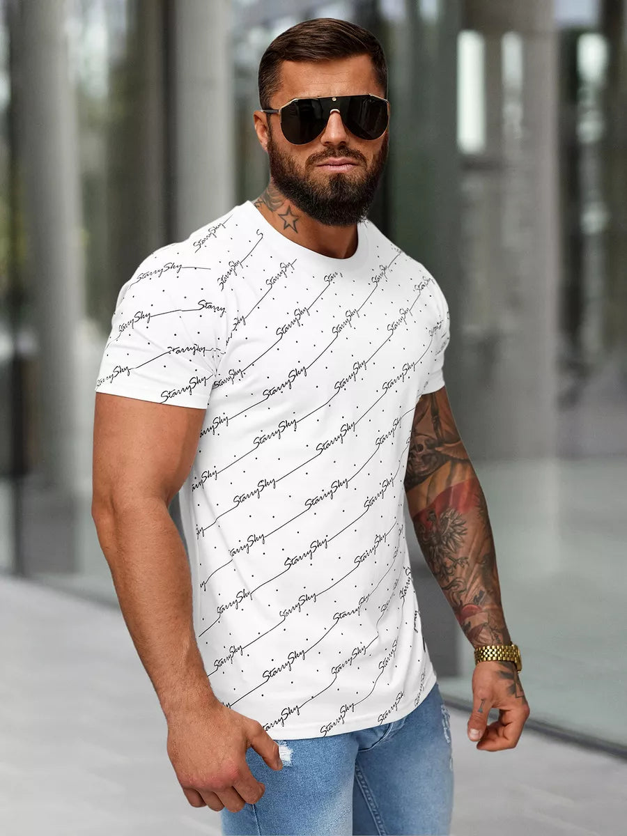 Men's white T-shirt Stary