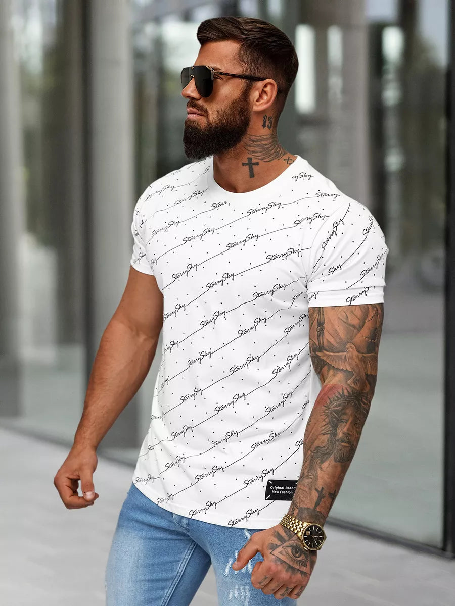 Men's white T-shirt Stary