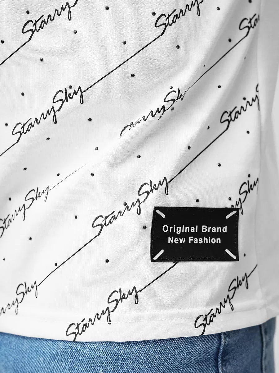 Men's white T-shirt Stary