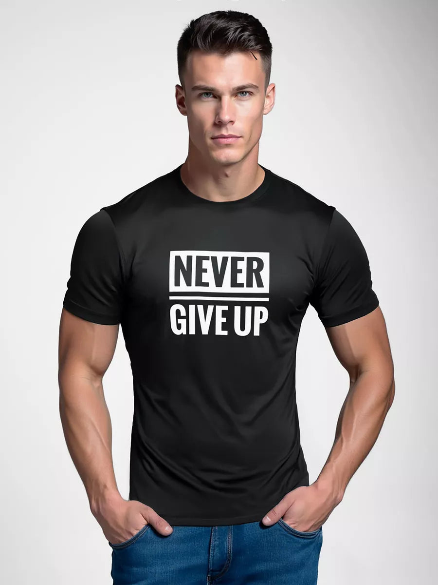Men's black T-shirt Stay strong