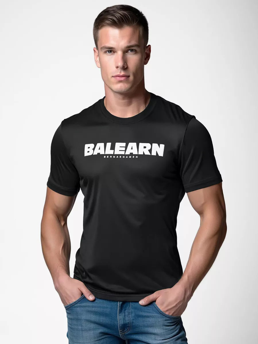 Men's black T-shirt Balearn