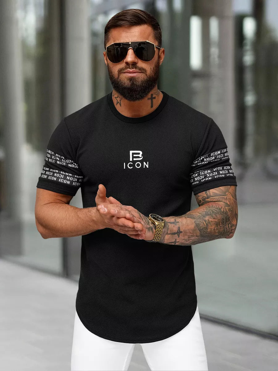 Men's black T-shirt Bicon