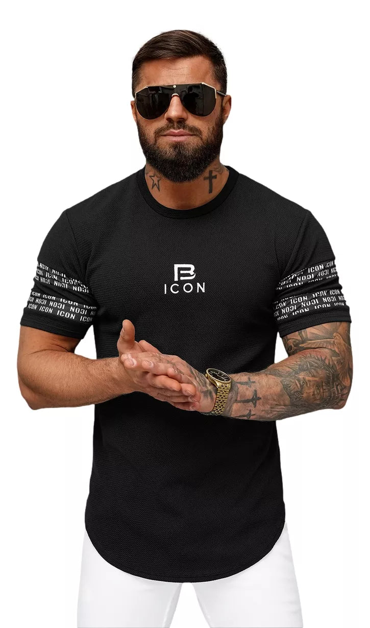 Men's black T-shirt Bicon
