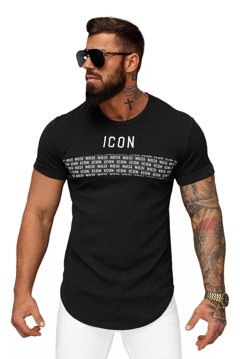Men's black T-shirt Icon2