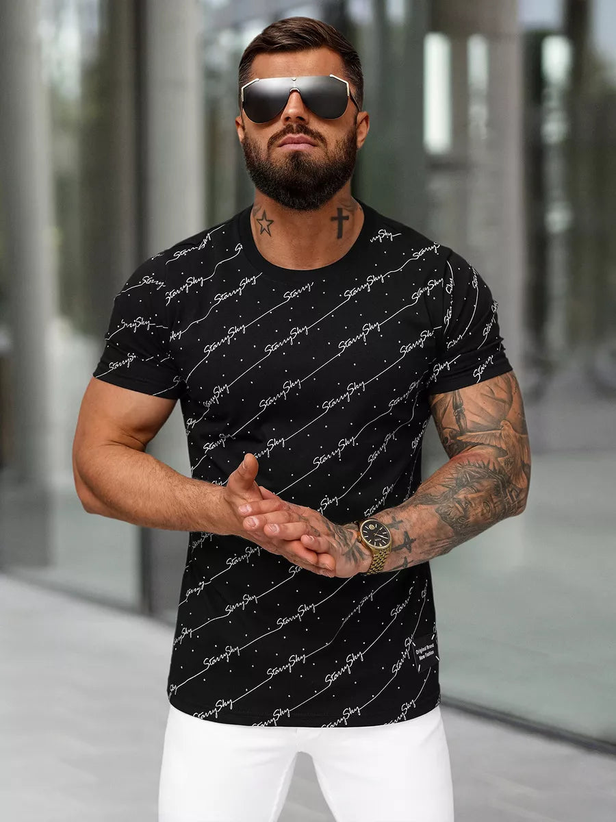 Men's black T-shirt Stary