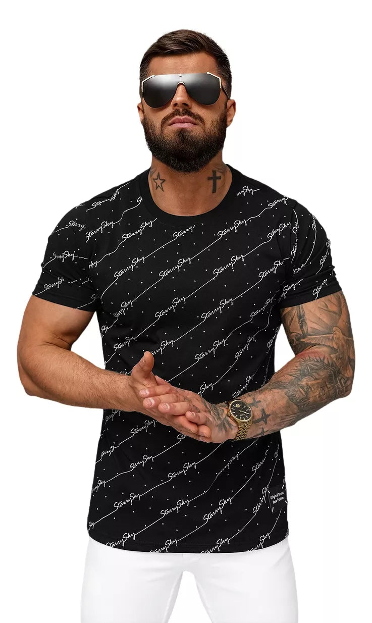 Men's black T-shirt Stary