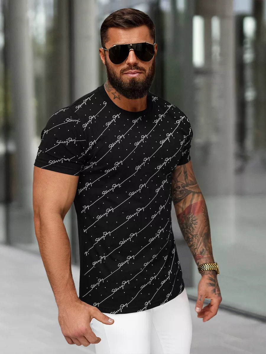 Men's black T-shirt Stary