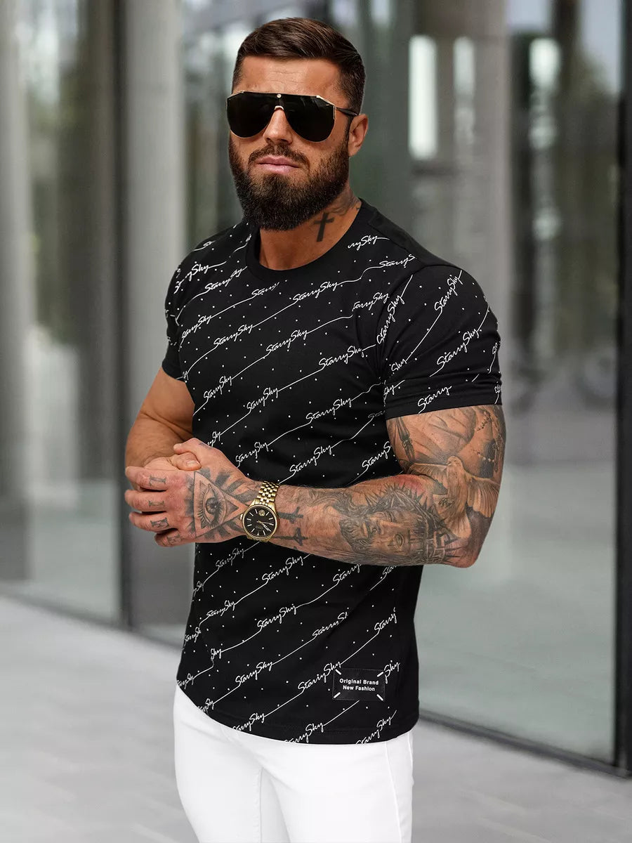 Men's black T-shirt Stary