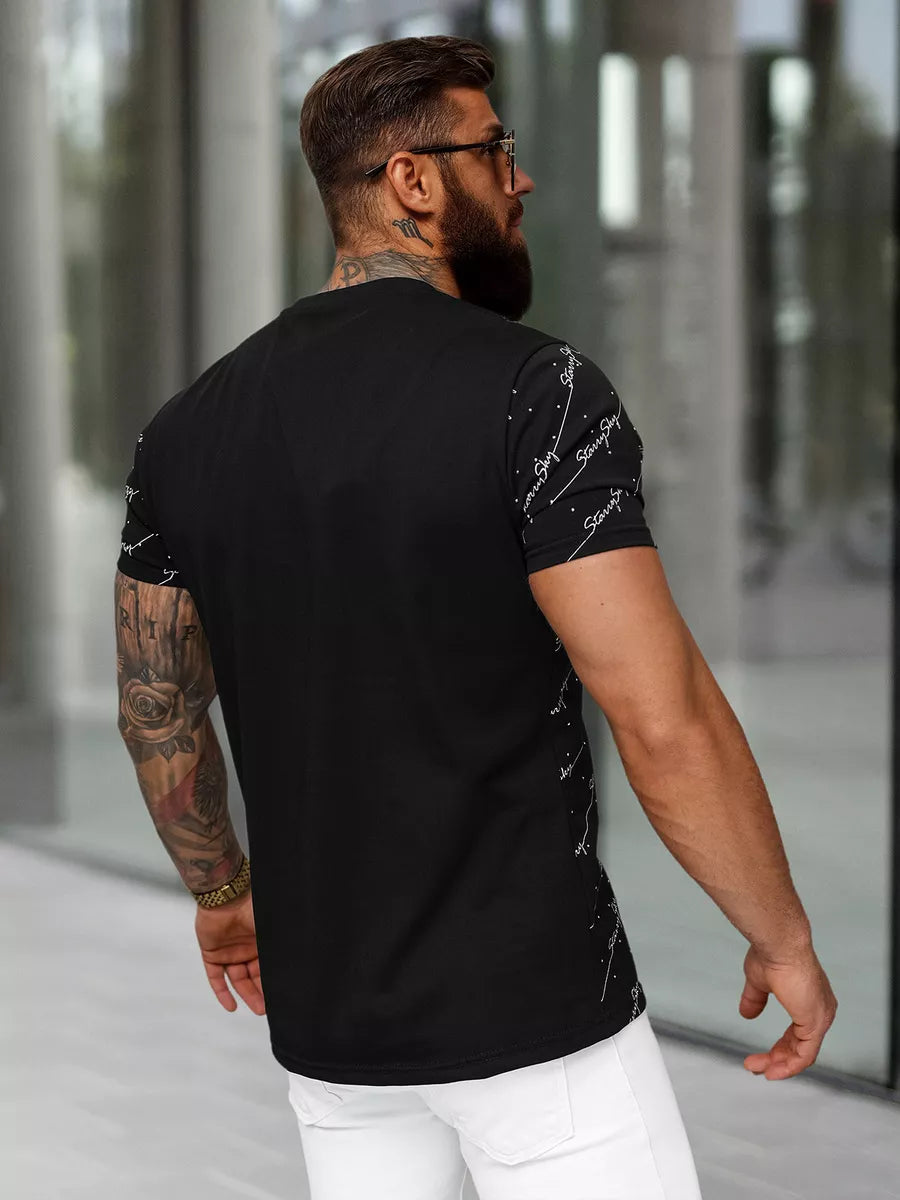 Men's black T-shirt Stary