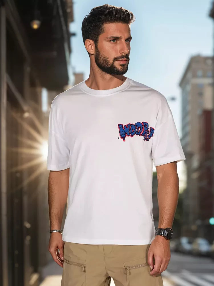Men's white T-shirt Woops
