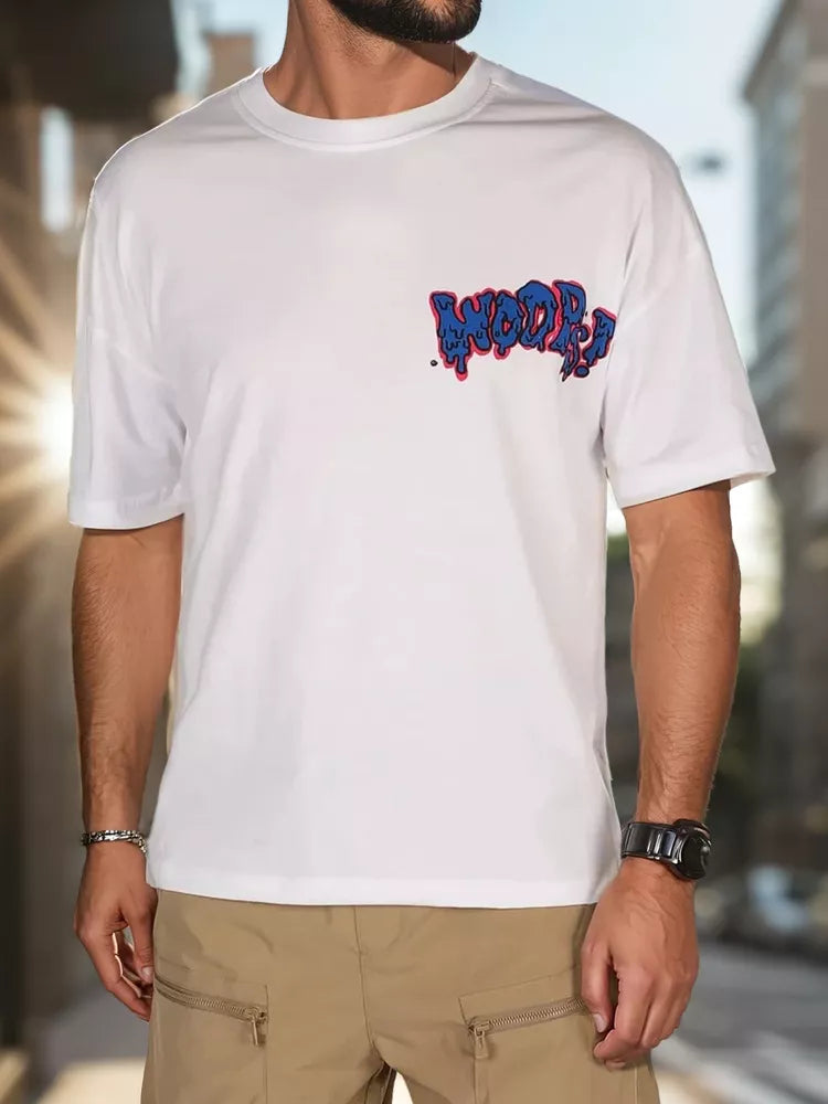 Men's white T-shirt Woops