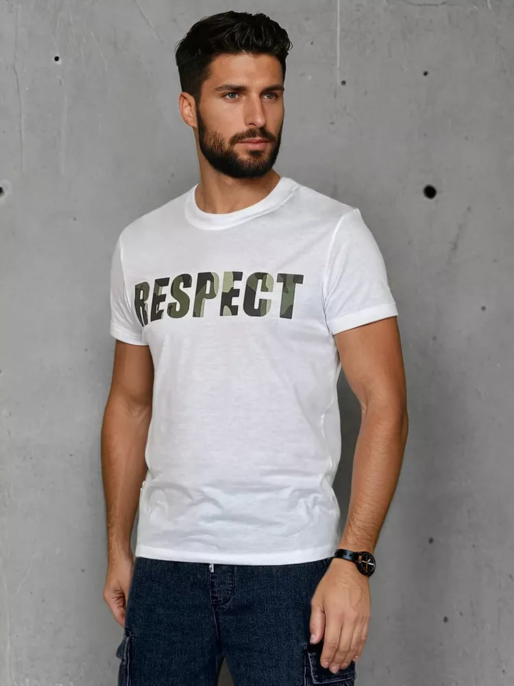 Men's white T-shirt Respect
