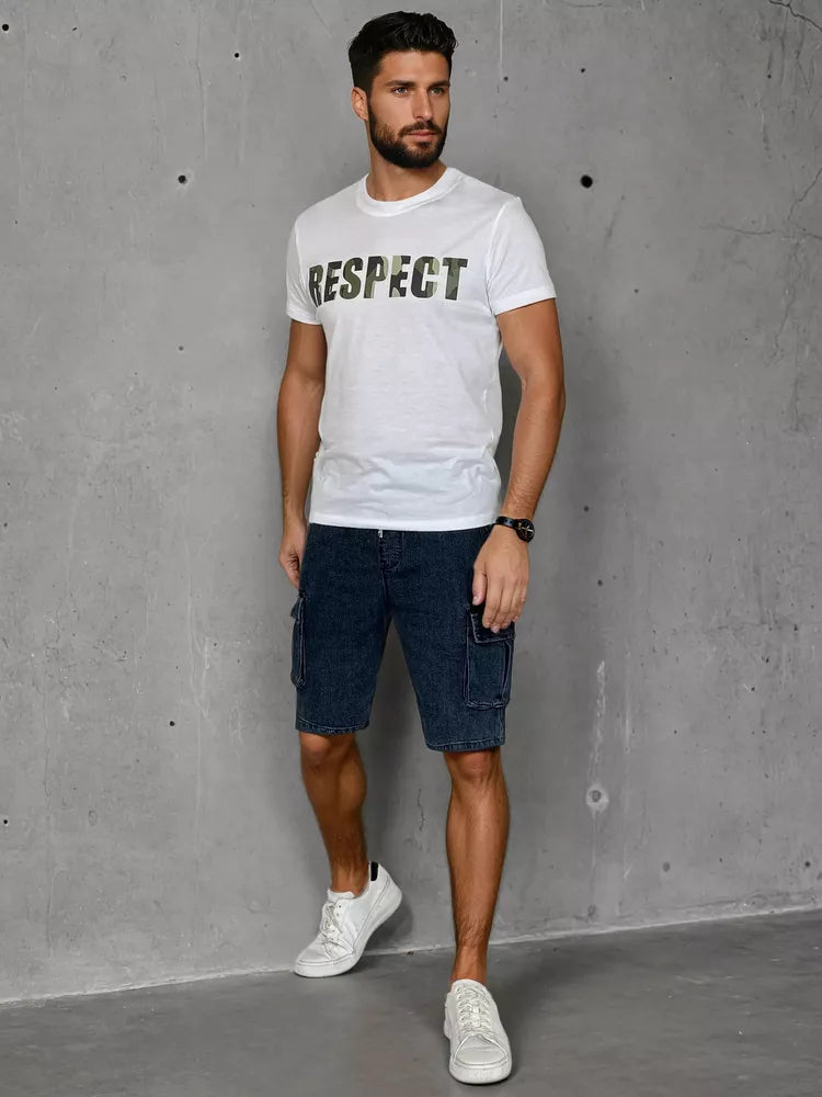 Men's white T-shirt Respect