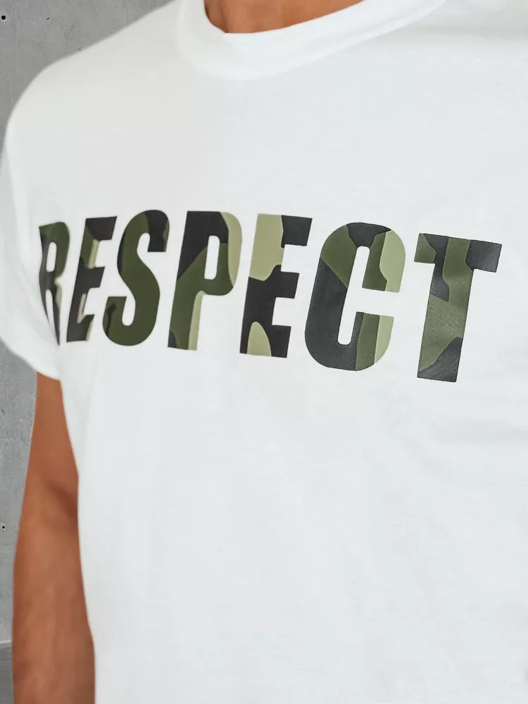 Men's white T-shirt Respect