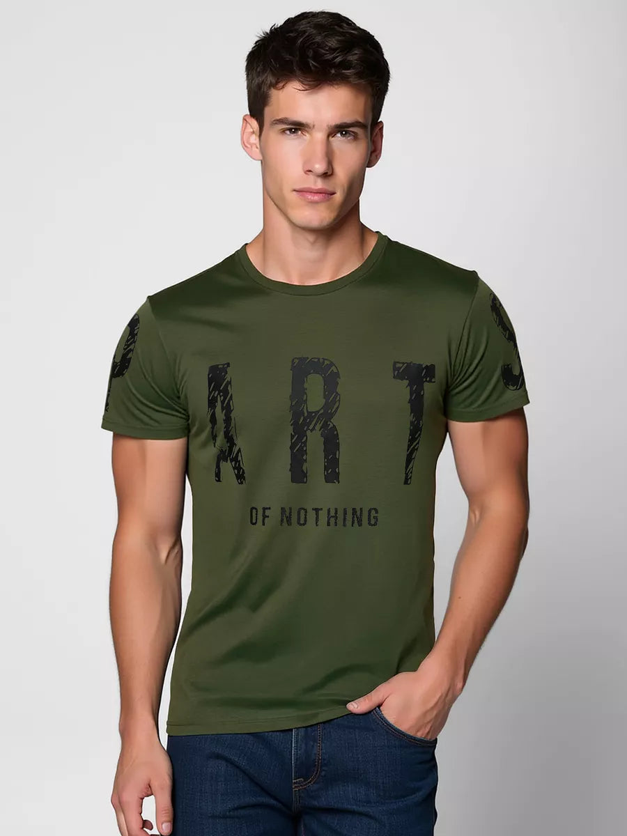 Men's khaki T-shirt Part