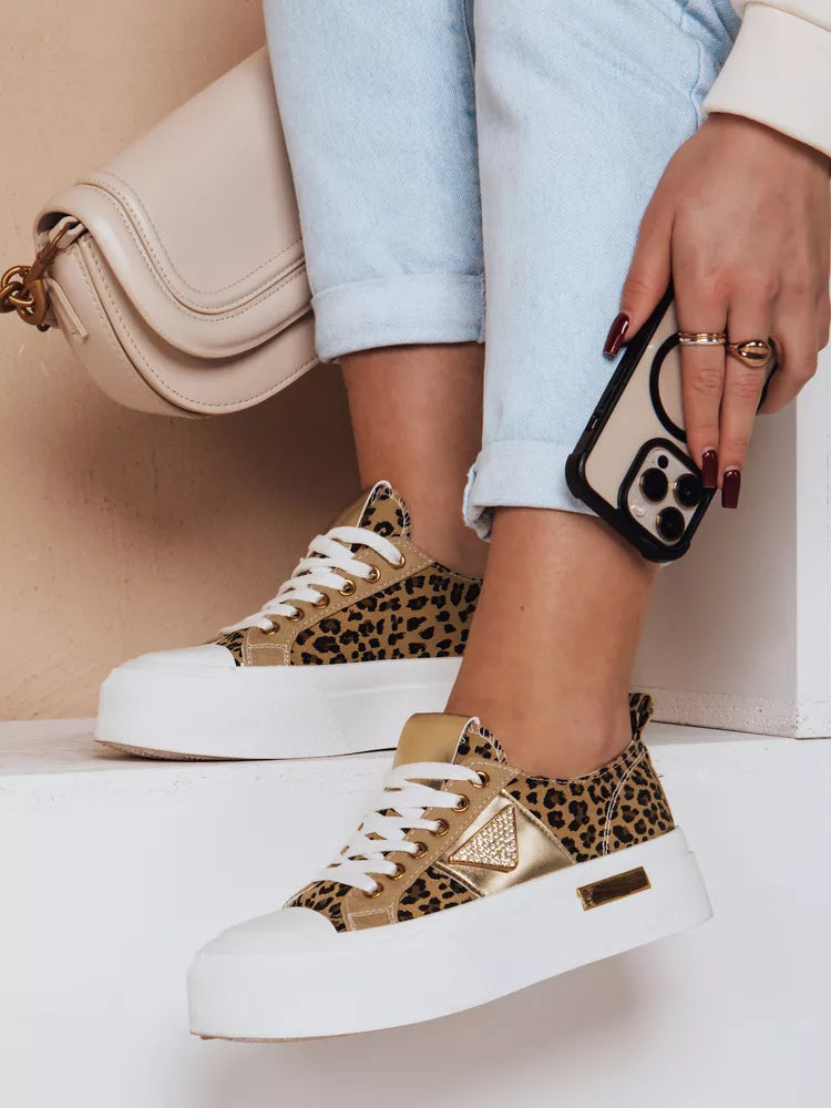 Women's orange sneakers Trendy