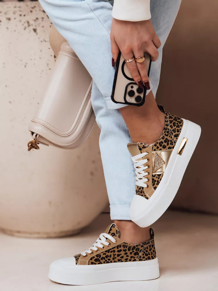 Women's orange sneakers Trendy