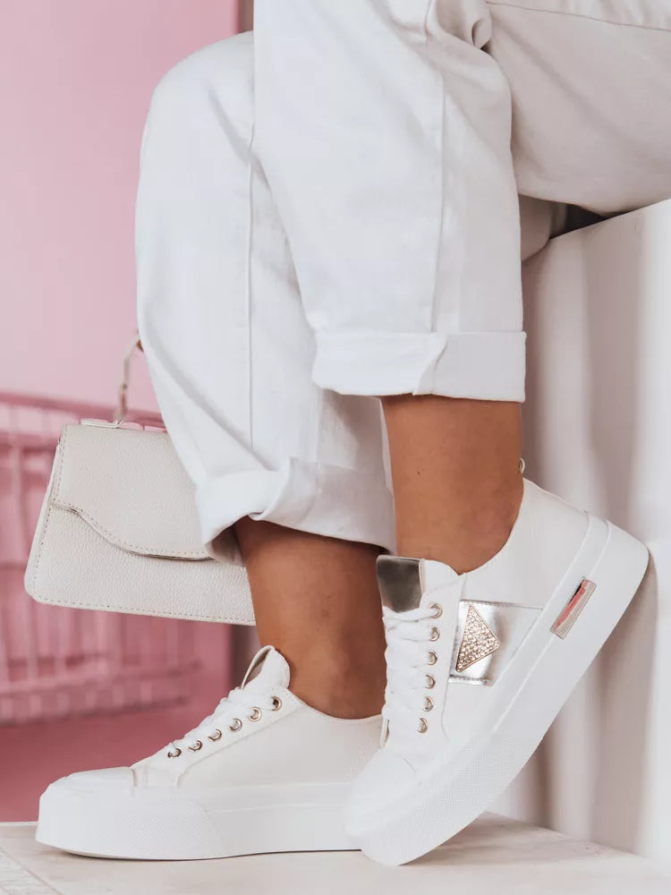 Women's white sneakers Trendy