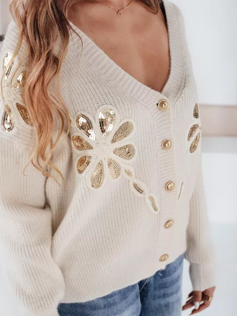 Women's white sweater Kerinda