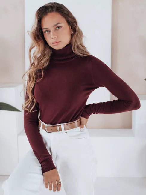 Women's burgundy sweater Vanoria