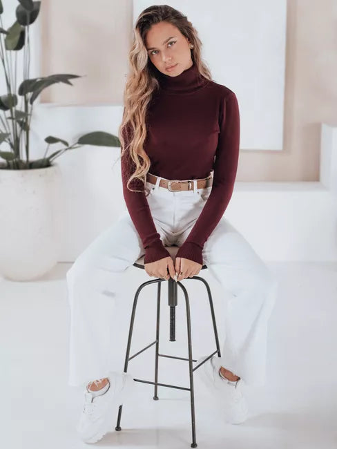 Women's burgundy sweater Vanoria