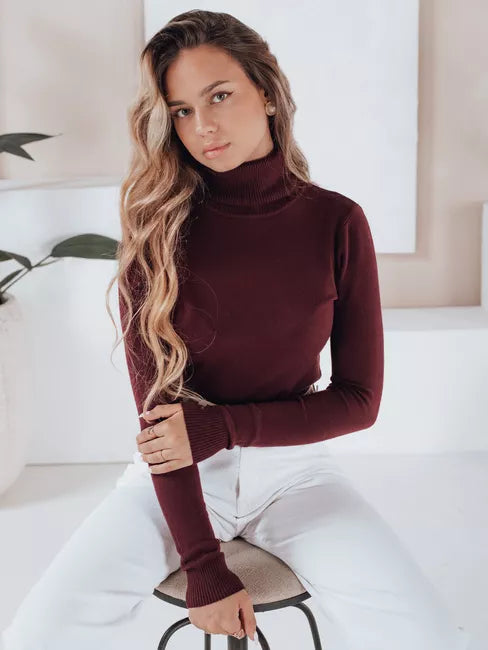 Women's burgundy sweater Vanoria