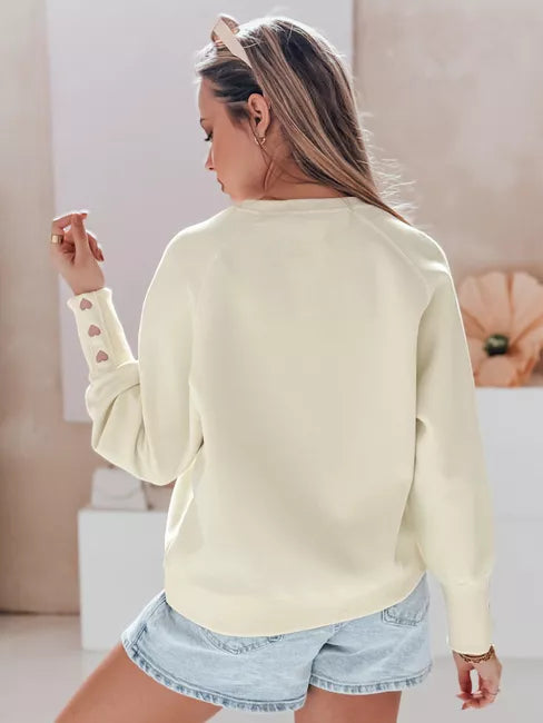 Women's yellow sweater Love