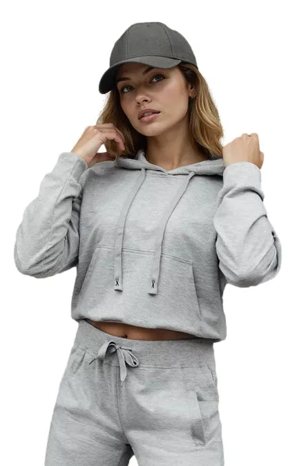 Women's light gray hoodie Sonia