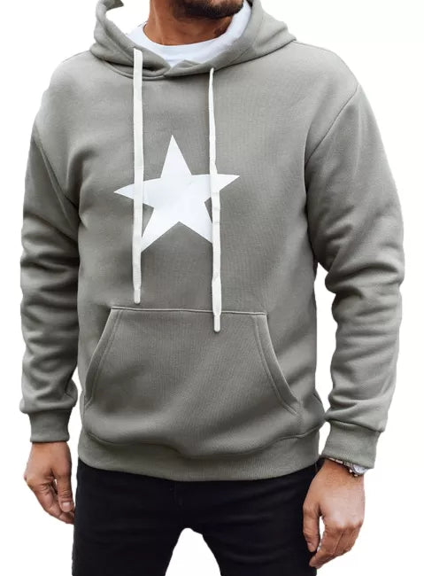 Men's gray hoodie Star