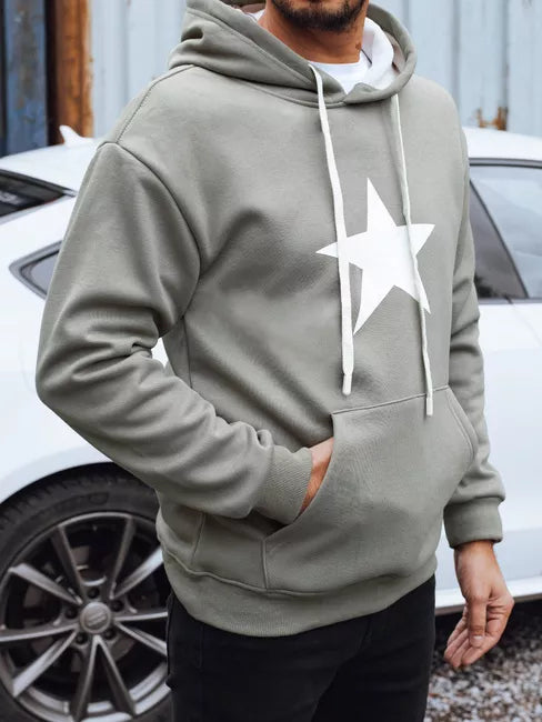 Men's gray hoodie Star