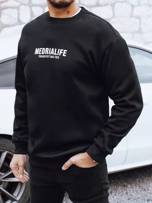 Men's black sweater Medrialife