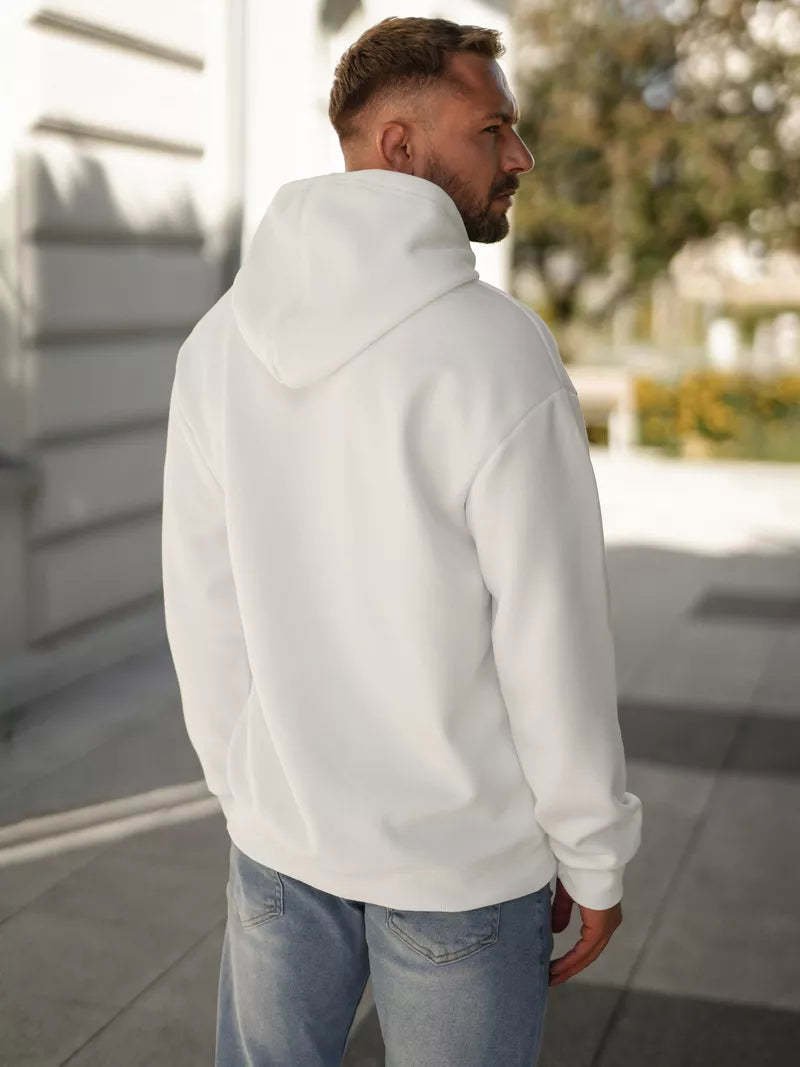 Men's white hoodie Skull