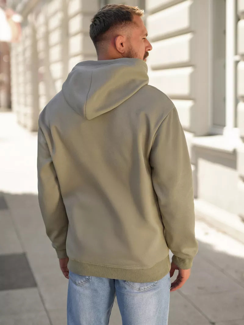Men's khaki hoodie Skull