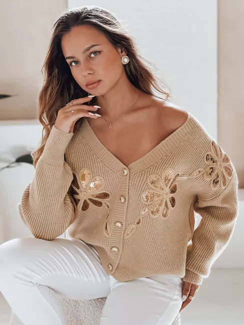 Women's light brown sweater Kerinda