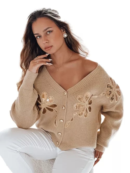 Women's light brown sweater Kerinda