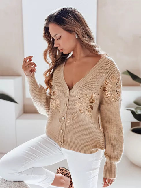 Women's light brown sweater Kerinda