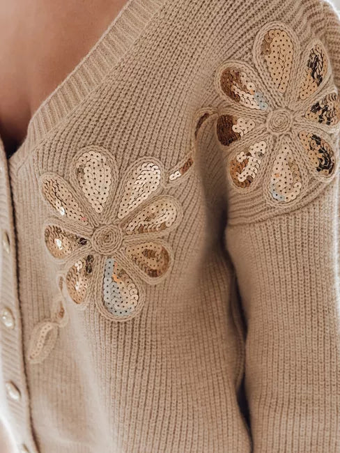 Women's light brown sweater Kerinda