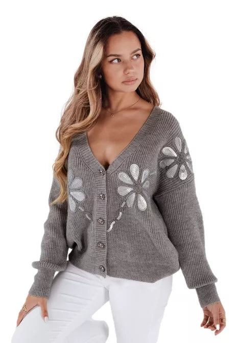 Women's gray sweater Kerinda