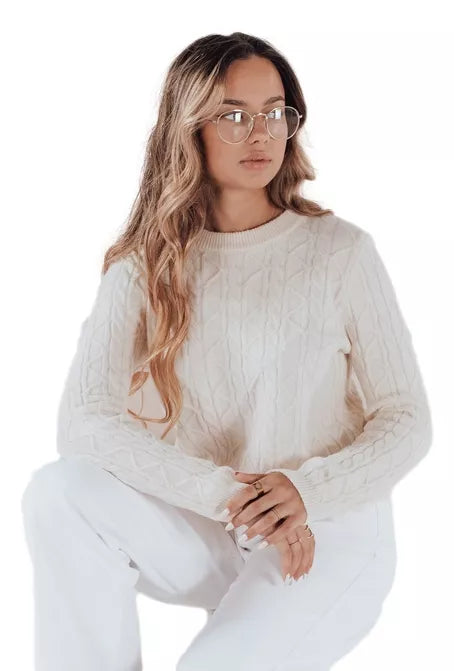 Women's white sweater Bravina