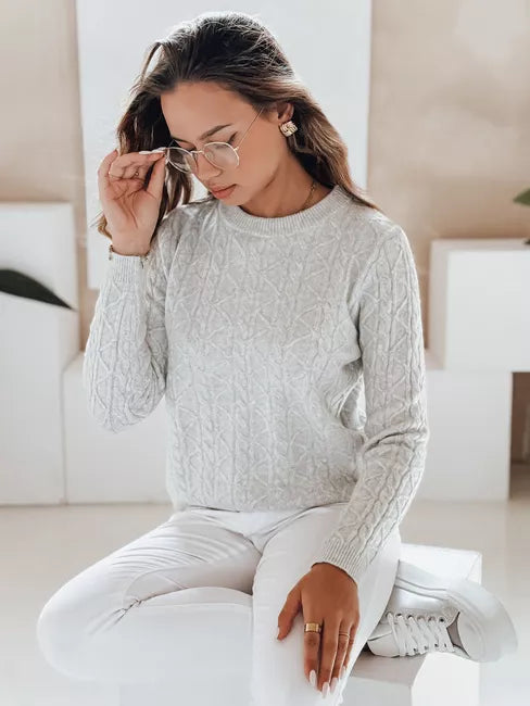 Women's light gray sweater Bravina