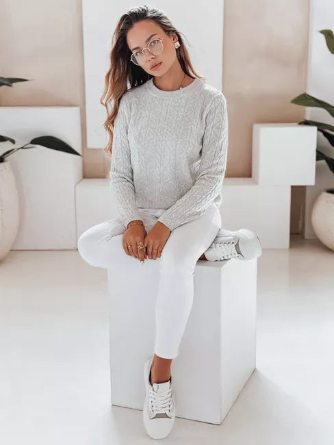 Women's light gray sweater Bravina