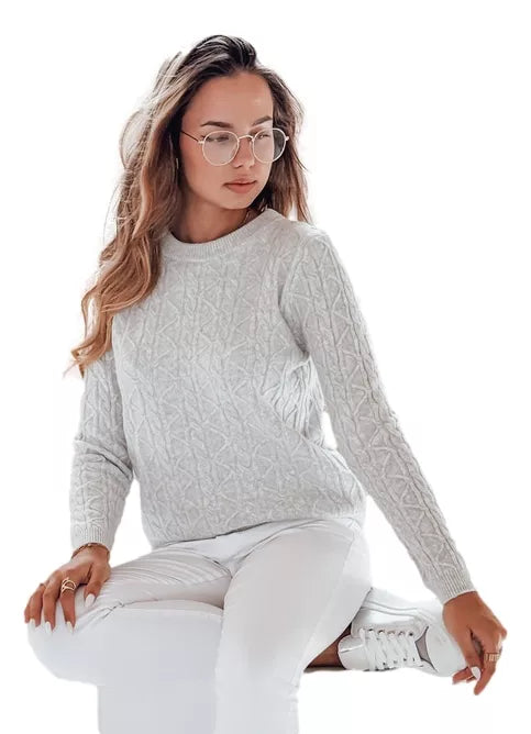 Women's light gray sweater Bravina