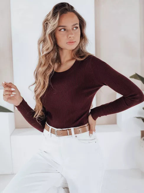 Women's burgundy sweater Gino 