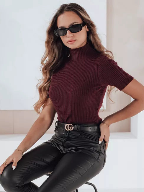 Women's burgundy sweater Bela