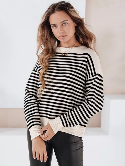Women's brown striped sweater Elvara