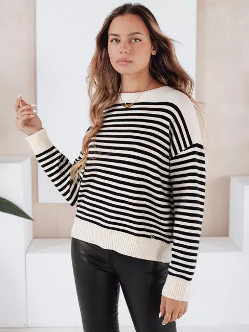 Women's brown striped sweater Elvara