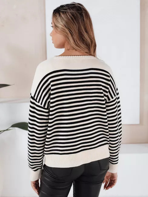 Women's brown striped sweater Elvara