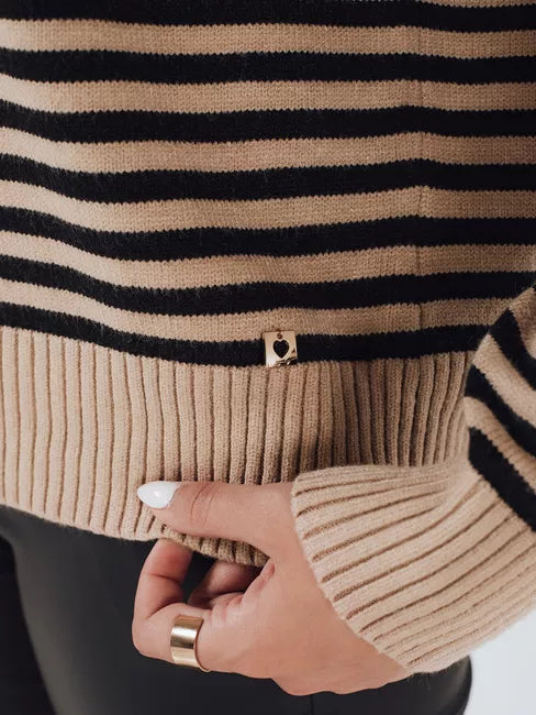 Women's brown striped sweater Elvara